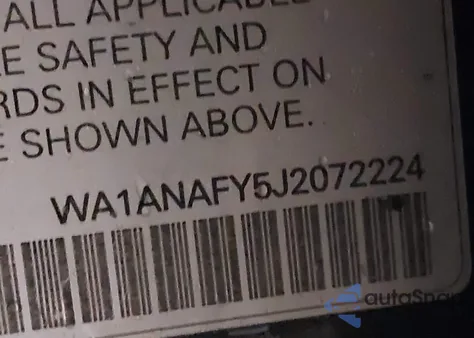 2018 Audi Q5 2.0T Premium/2.0T Tech Premium z USA, uszkodzony, nr VIN WA1ANAFY5J2072224